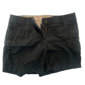 J. Crew Chino Shorts Women's‎ Size 0 Black 100% Cotton Casual Everyday